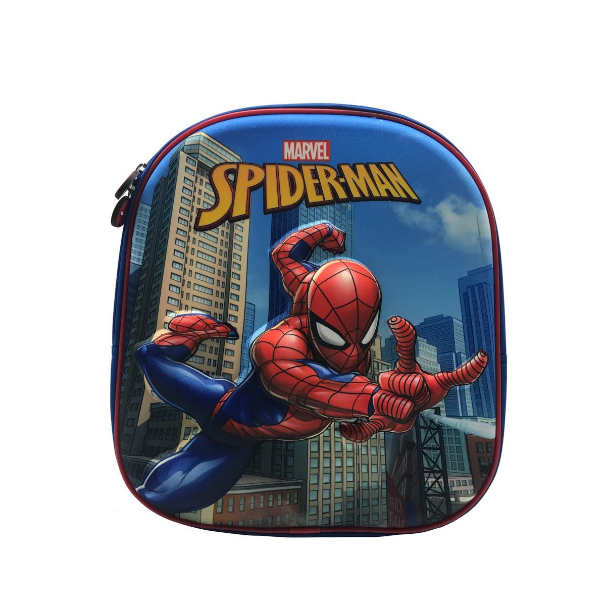 Sac Gouter 3d 1 Compartiment Garcon Heros Spiderman Bleu Pas Cher A Prix Auchan