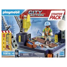 PLAYMOBIL City Action 70816 Starter Pack Plateforme de construction