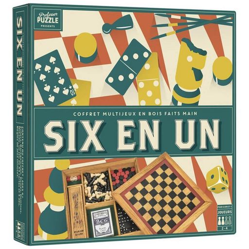 Six in one - Coffret de 6 jeux - Professor puzzle - Jeux traditionnels