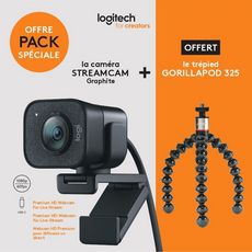 Webcam Streamcam Graphite + Trepied Gorillapod