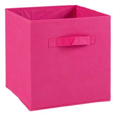 Tiroir boîte en tissu et carton BRIK, 12 coloris (Fushia)