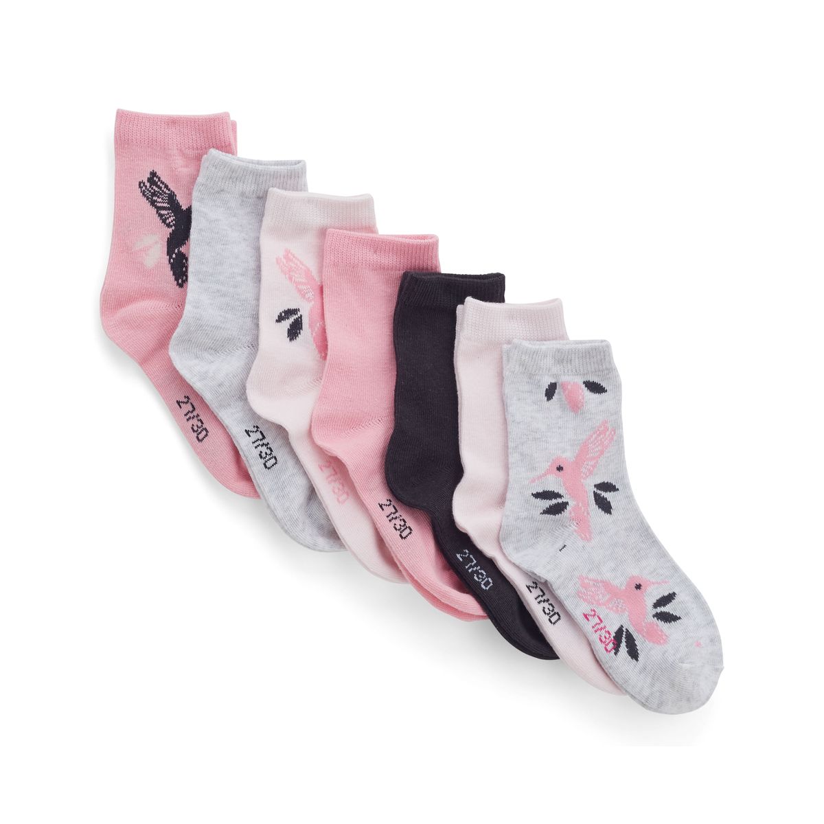 INEXTENSO Lot de 7 paires de chaussettes chiens fille pas cher 