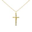  Collier - Médaille Croix Or 18 Carats 750/000 - Christ sur la Croix - Chaine Dorée