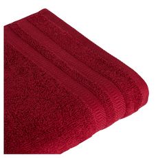 ACTUEL Drap de bain uni en coton 450 g/m² (Rouge )