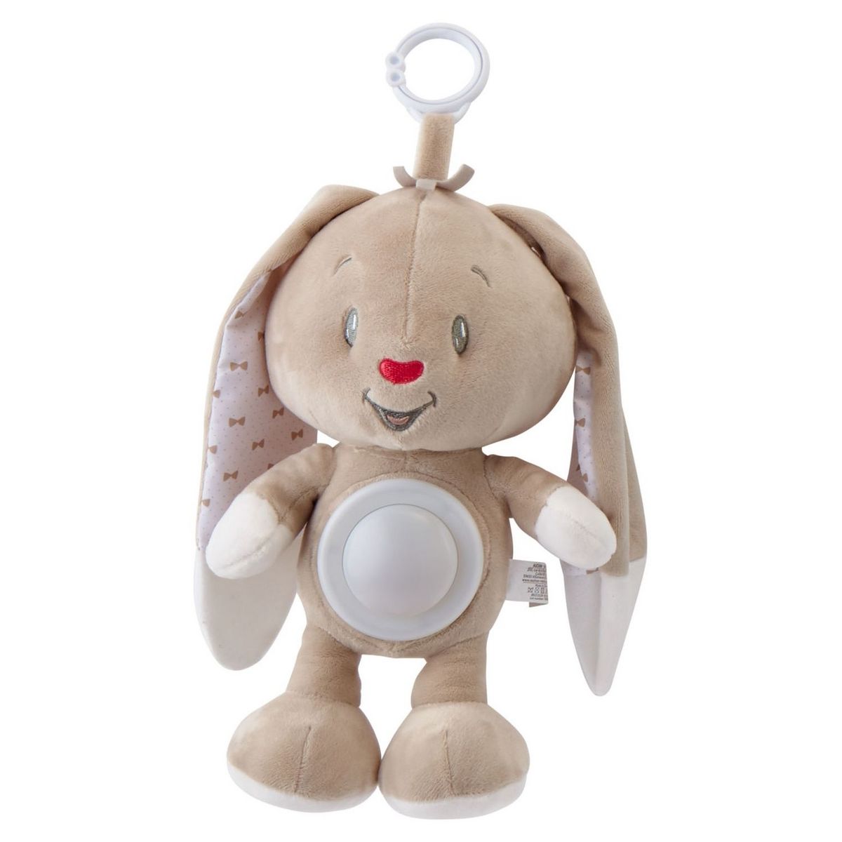 One Two Fun Mon Lapin Veilleuse Musicale 30 Cm Beige Pas Cher A Prix Auchan