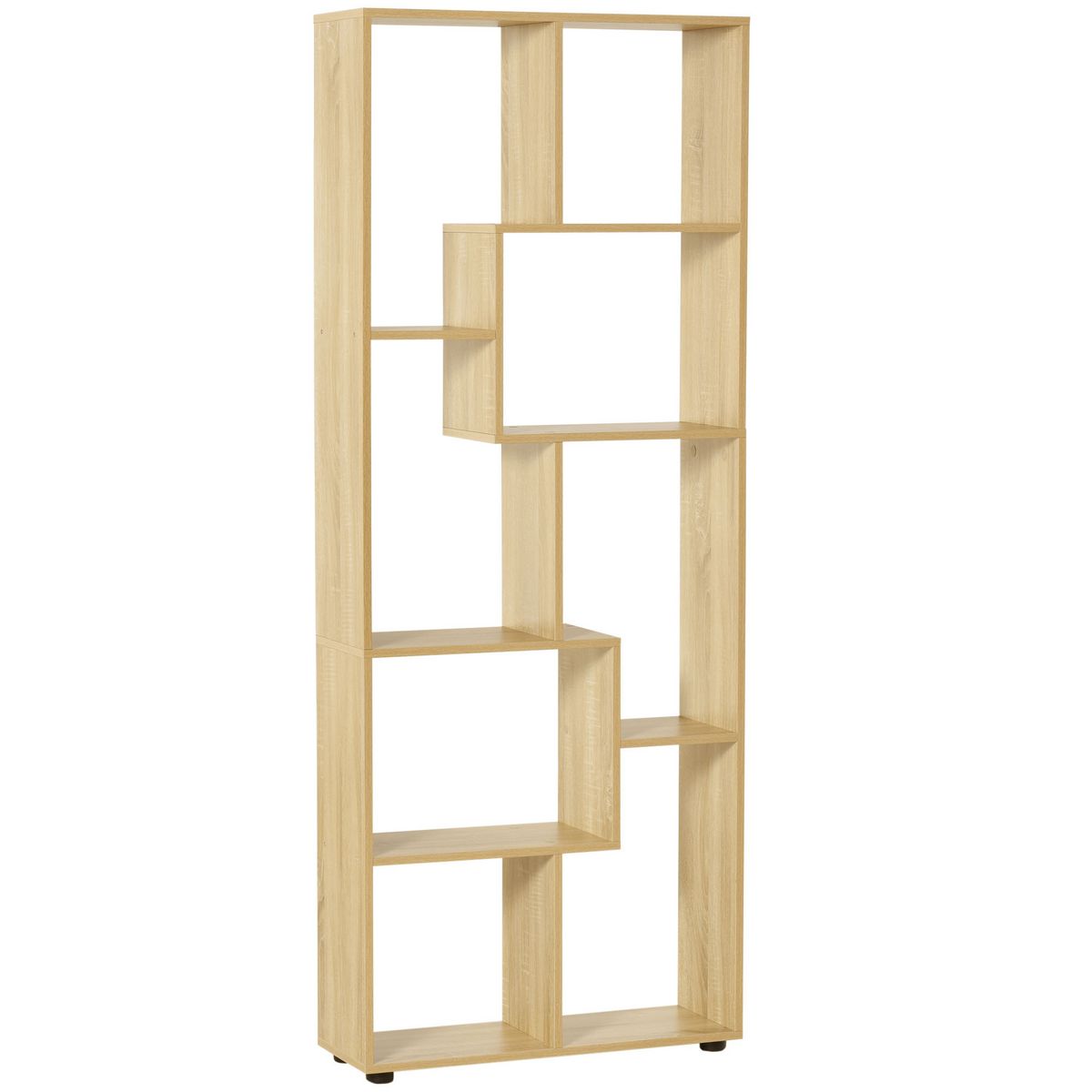 HOMCOM Bibliothèque étagère meuble de rangement 4 niveaux et 1 porte pour  salon bureau chambre à coucher 76,5 x 30 x 150 cm