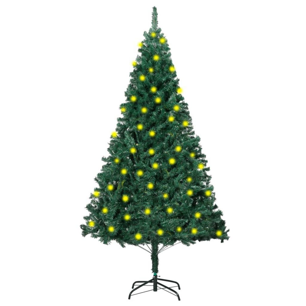 VIDAXL Arbre de Noël artificiel avec LED branches epaisses Vert 150 cm