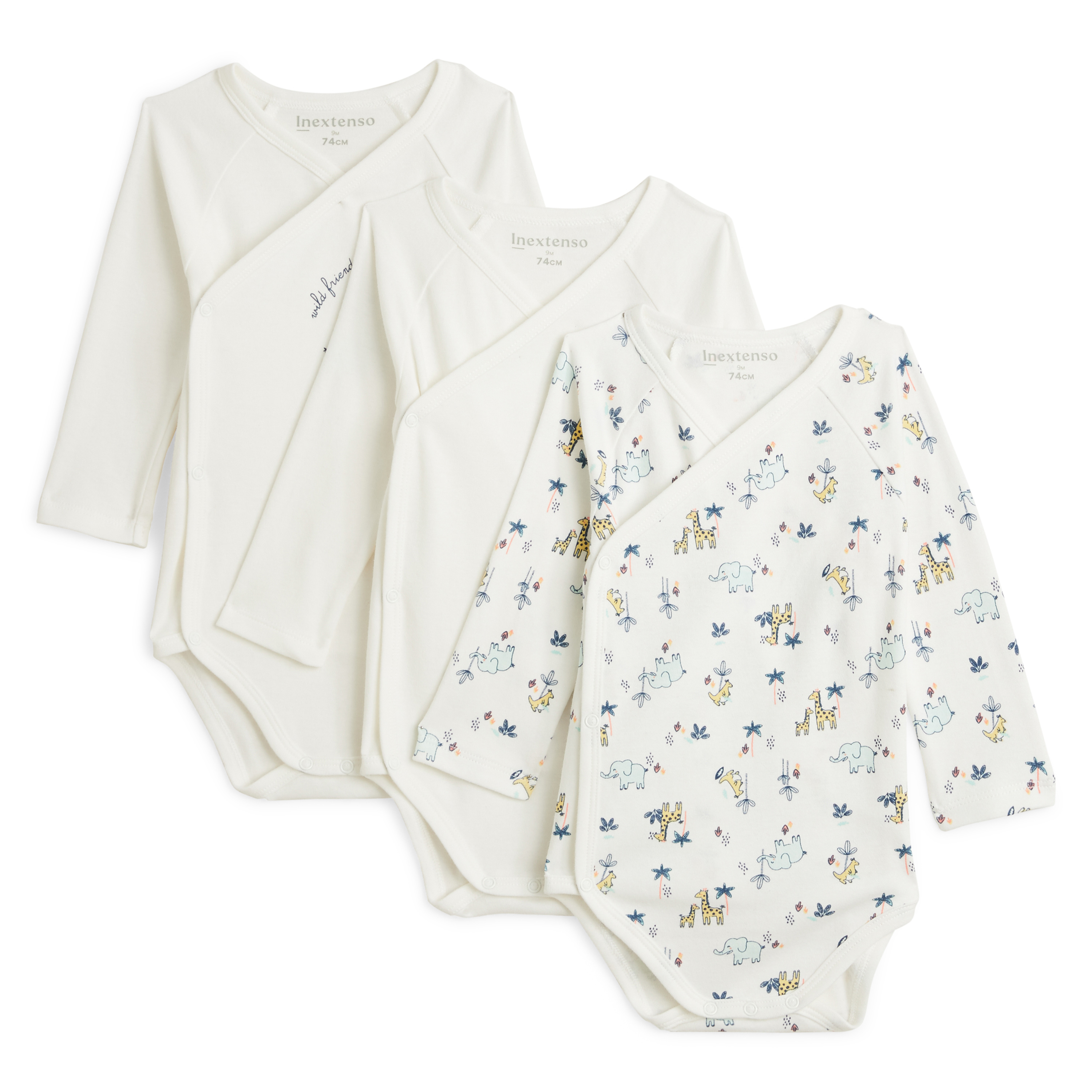 INEXTENSO Body beige en coton bébé fille pas cher 