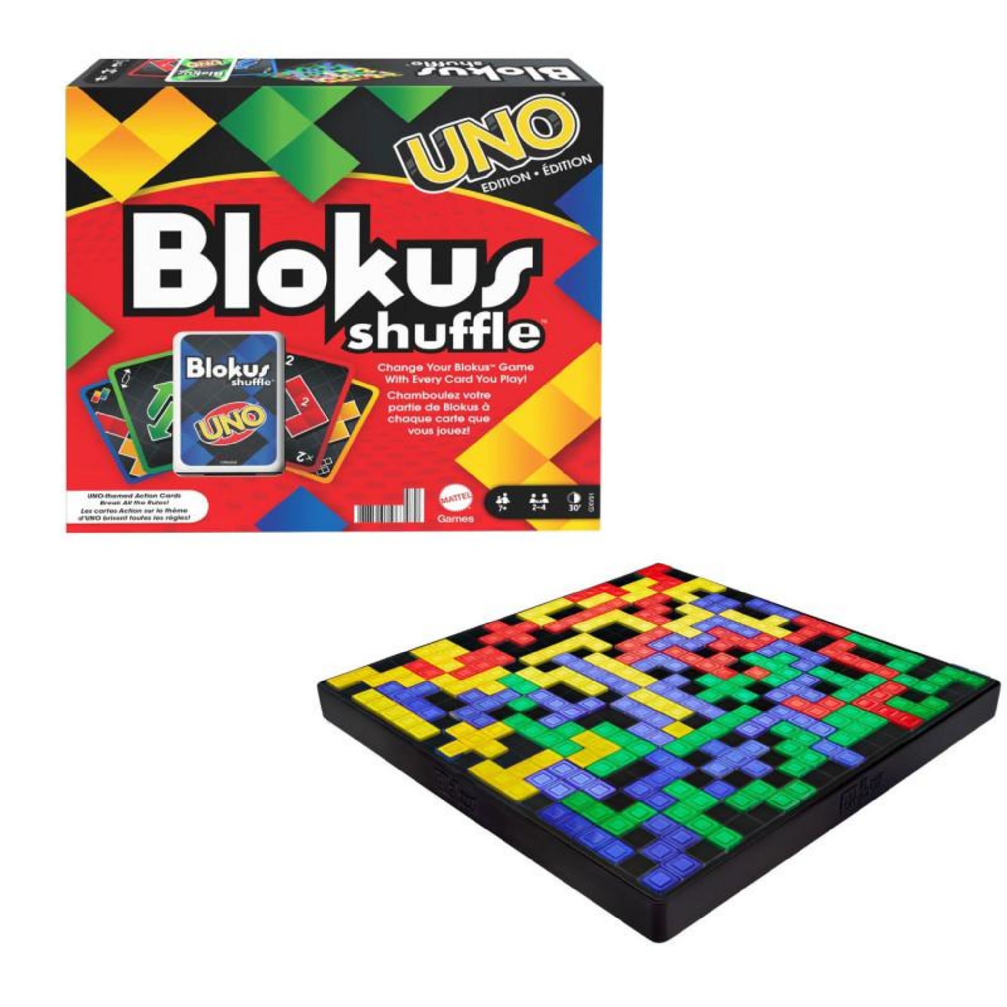 Blokus Uno Mattel Games : King Jouet, Jeux de cartes Mattel Games - Jeux de  société