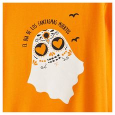 IN EXTENSO T-shirt manches longues halloween fille (Orange)
