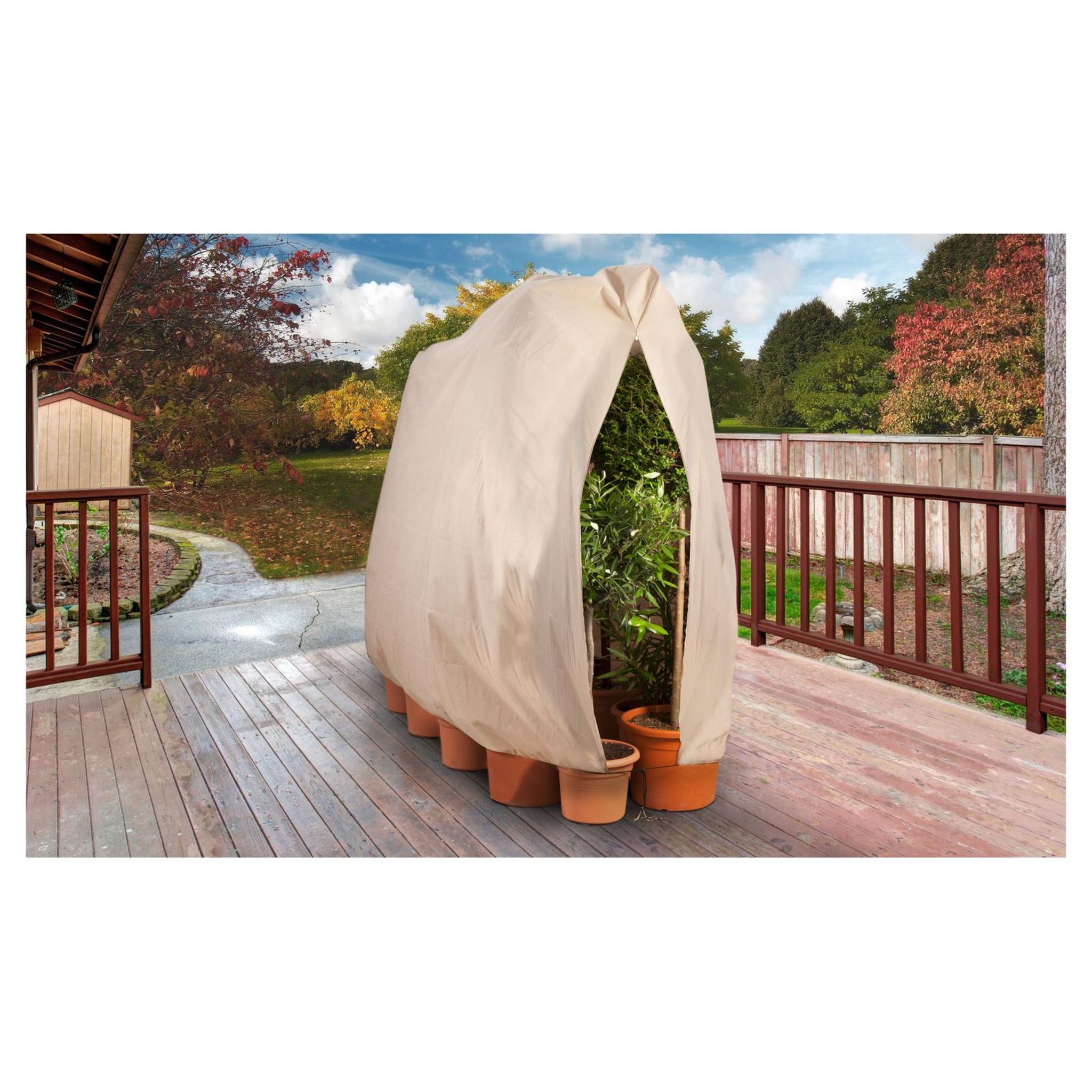 Housse protection du froid pour plantes, voile hivernage x 2