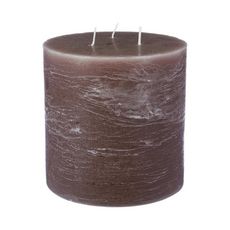  Bougie Ronde  Rustic  14cm Taupe