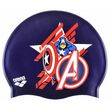 Bonnet de bain Siliconé Marine Garçon Arena Captain America. Coloris disponibles : Bleu