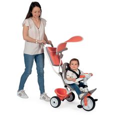 SMOBY Tricycle rouge 3 en 1 Baby Balade