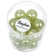 rayher perles en verre renaissance, jade, 12 mm, boîte 21 pces, mi - transparentes