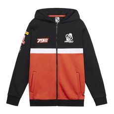 Sweat garçon à capuche avec zip Collection Racing (Rouge)