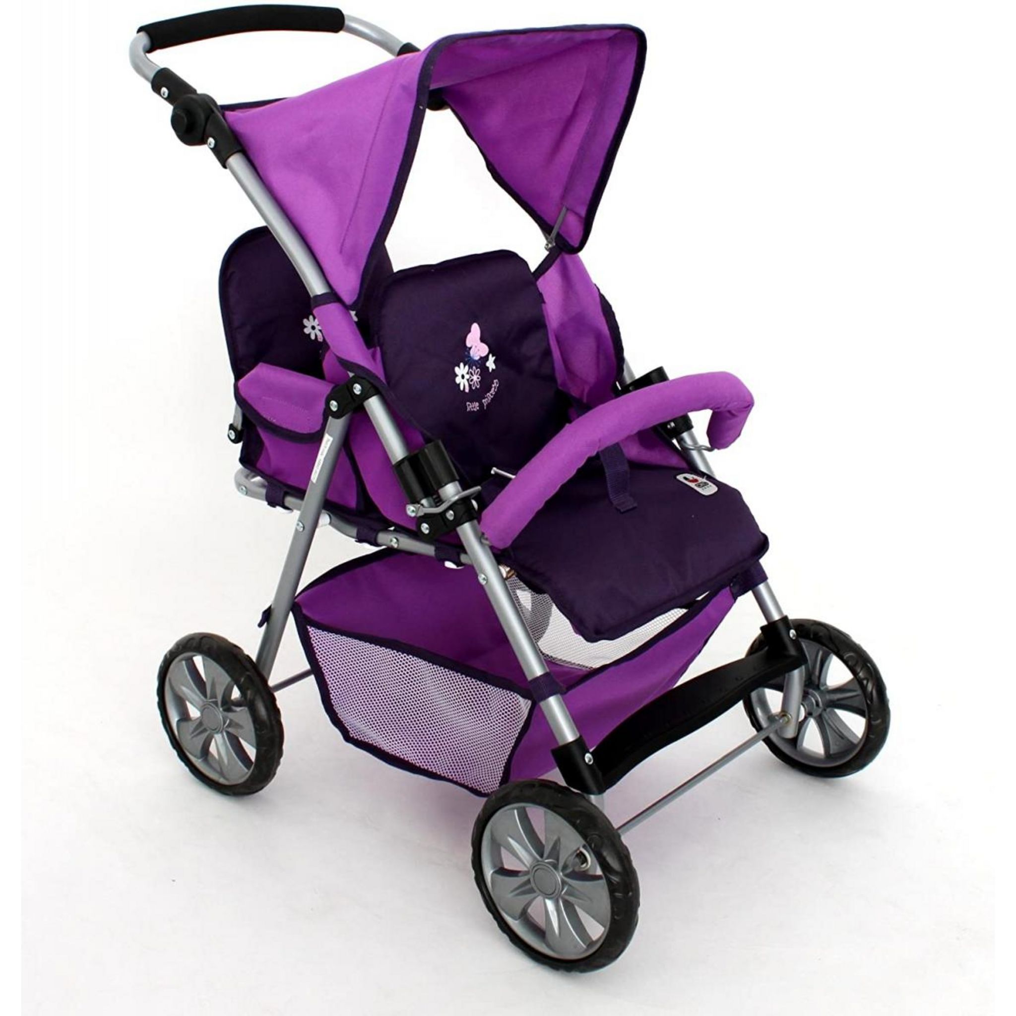 Poussette Tandem pour Deux poup es violet pas cher Auchan