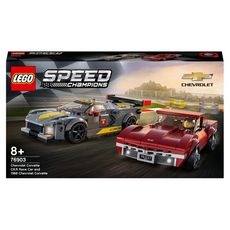 Lego Speed Champions Chevrolet Corvette C8 R Race Car Et 1968 Chevrolet Corvette Des 8 Ans Pas Cher A Prix Auchan