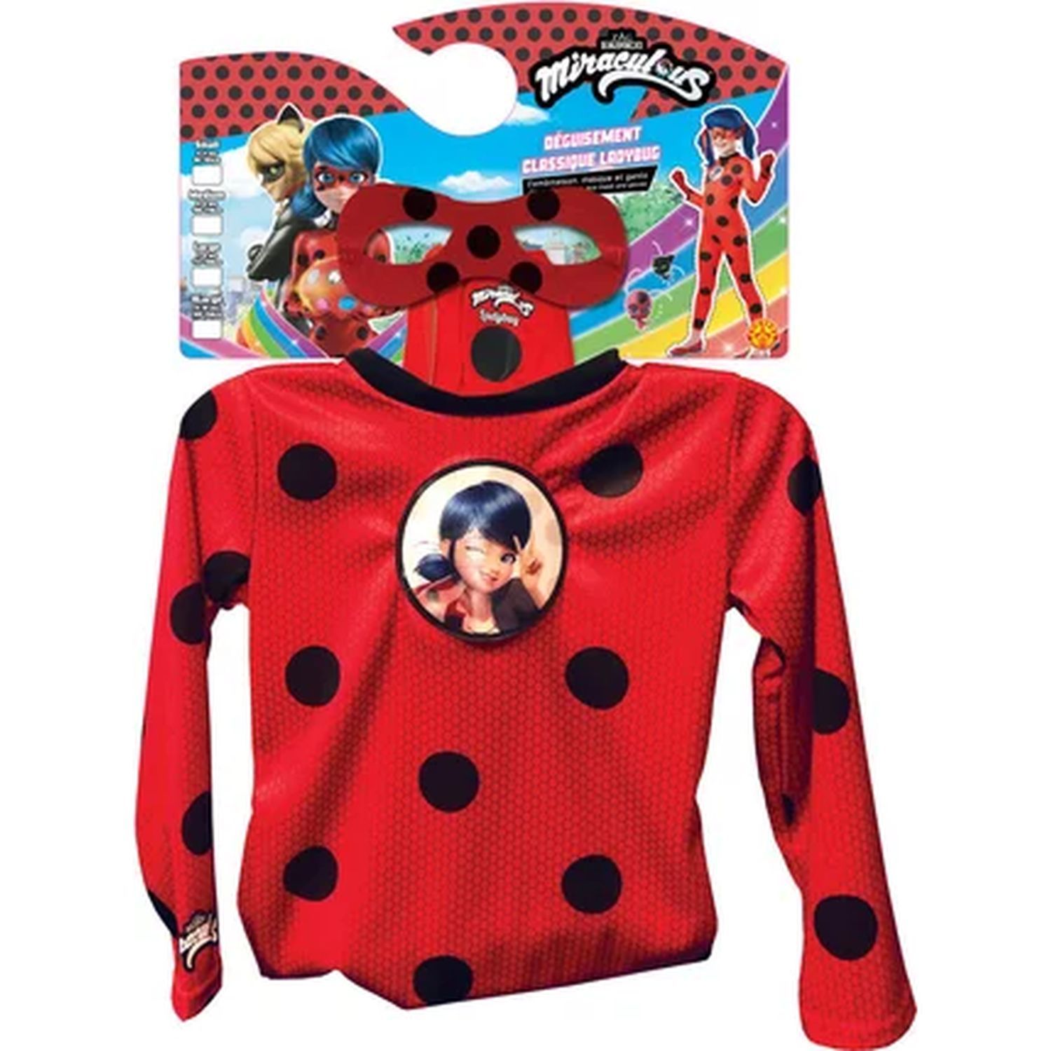 Kit déguisement avec gants + loup Ladybug Miraculous L (7-8 ans