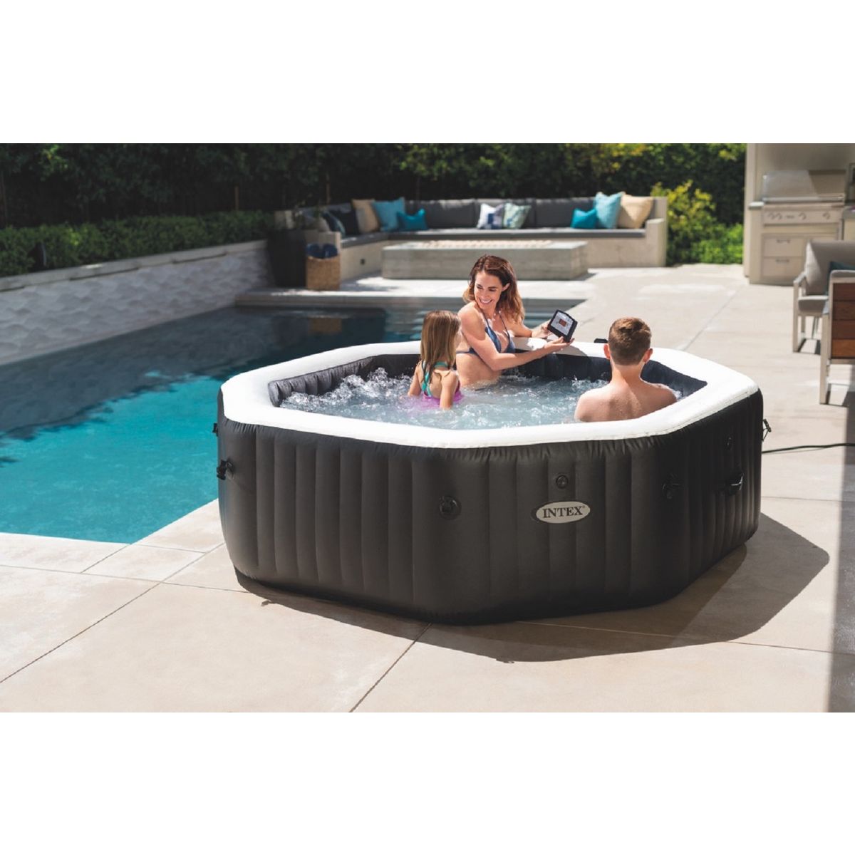 Intex PURE SPA CARBONE 6 PLACES pas cher 