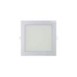 Spot LED carré EDM - 22cm - 20W - 1500lm - 4000K - Cadre chromé - 31585