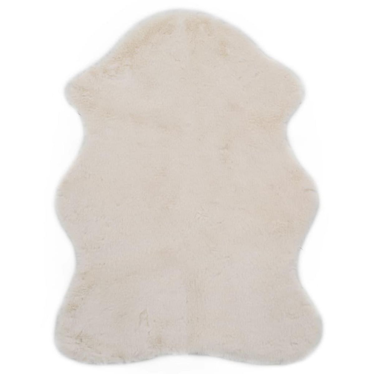 VIDAXL Tapis 65 x 95 cm Fausse fourrure de lapin Creme
