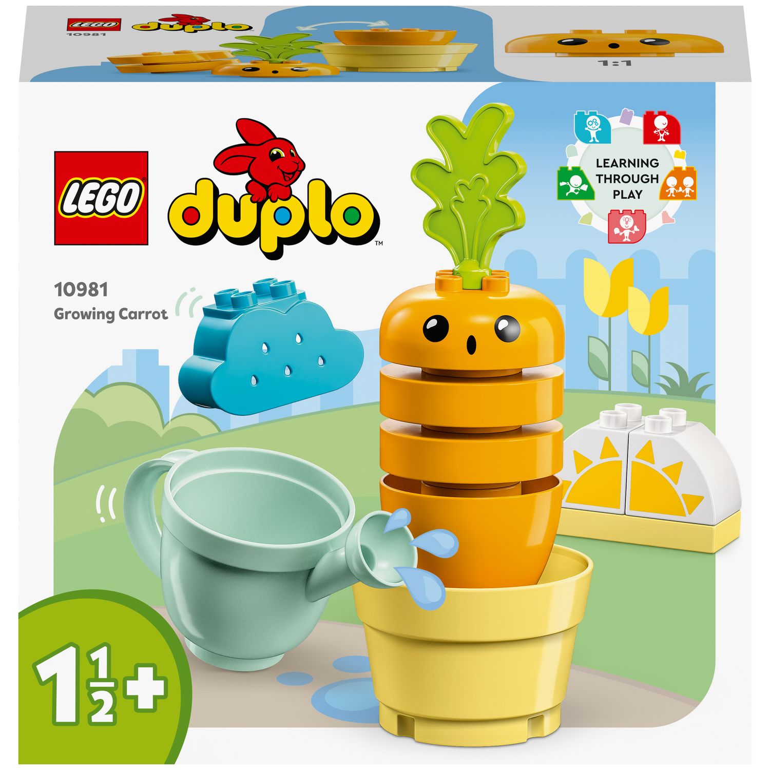 LEGO 10982 Duplo My First Le Tracteur des Fruits et Légumes, Jouet à  Empiler et à