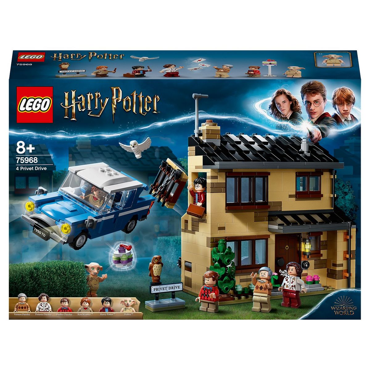 LEGO LEGO Harry Potter 75968 4 Privet Drive, Jouet de Maison avec Voiture et Figurine Dobby