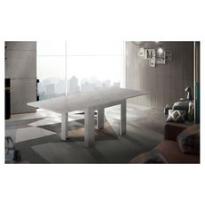 Table de séjour salle à manger extensible L90-180cm OSTUNI (Ciment)