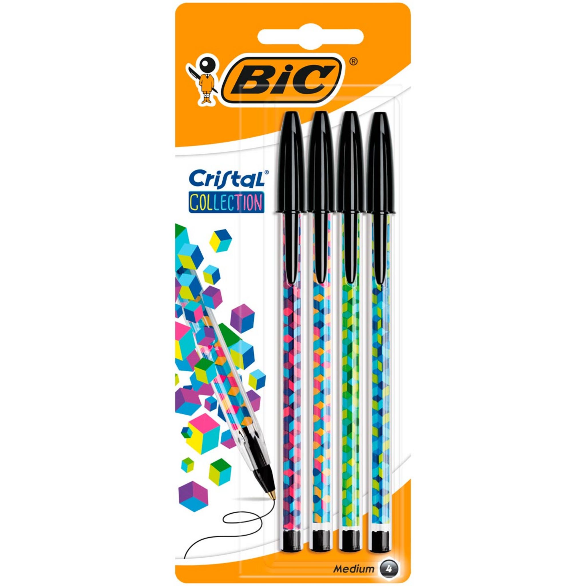 Stylo bille - Noir - Cristal Original - Pointe moyenne - Bic