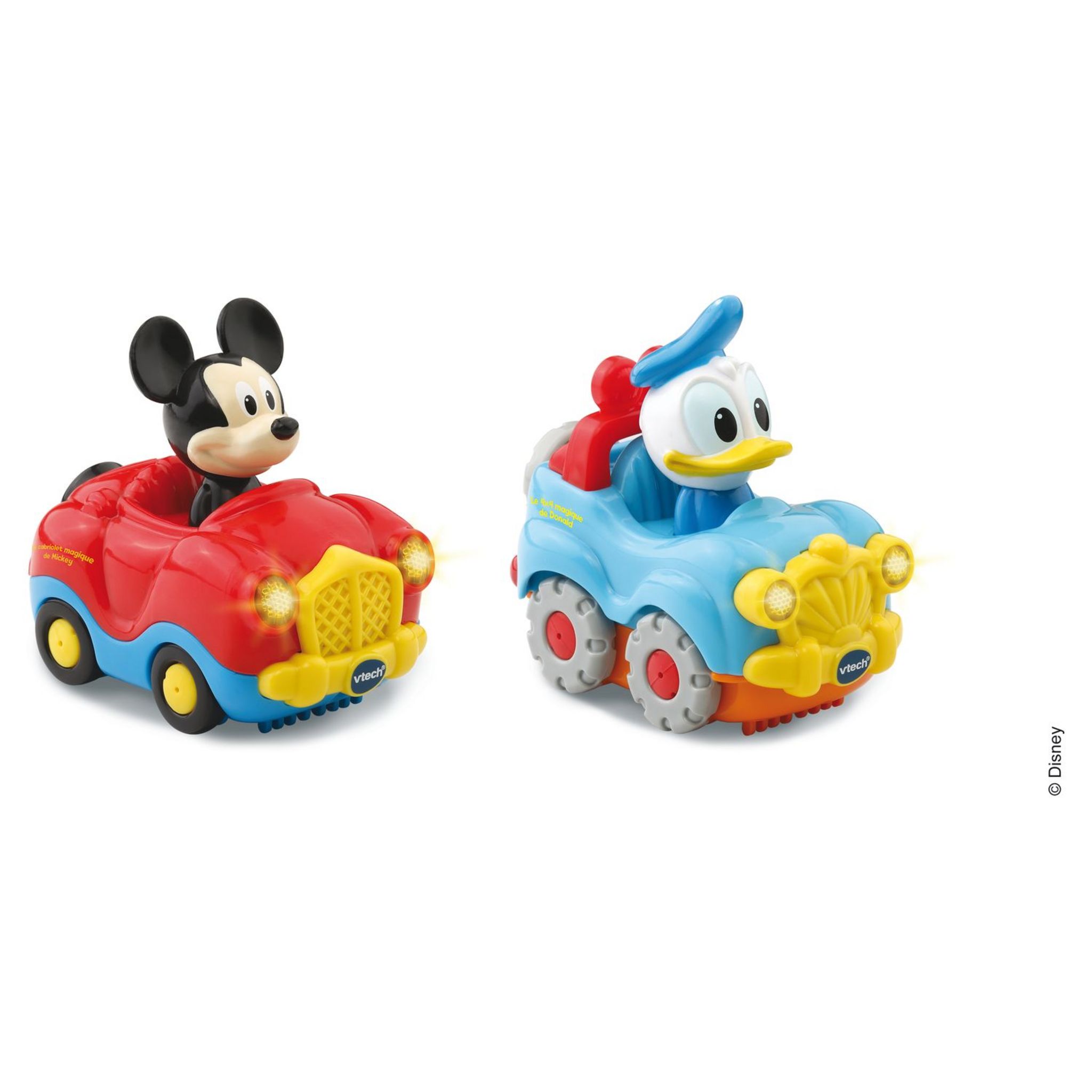 VTECH Coffret Duo Tut Tut Bolides - Cabriolet de Mickey + 4x4 de