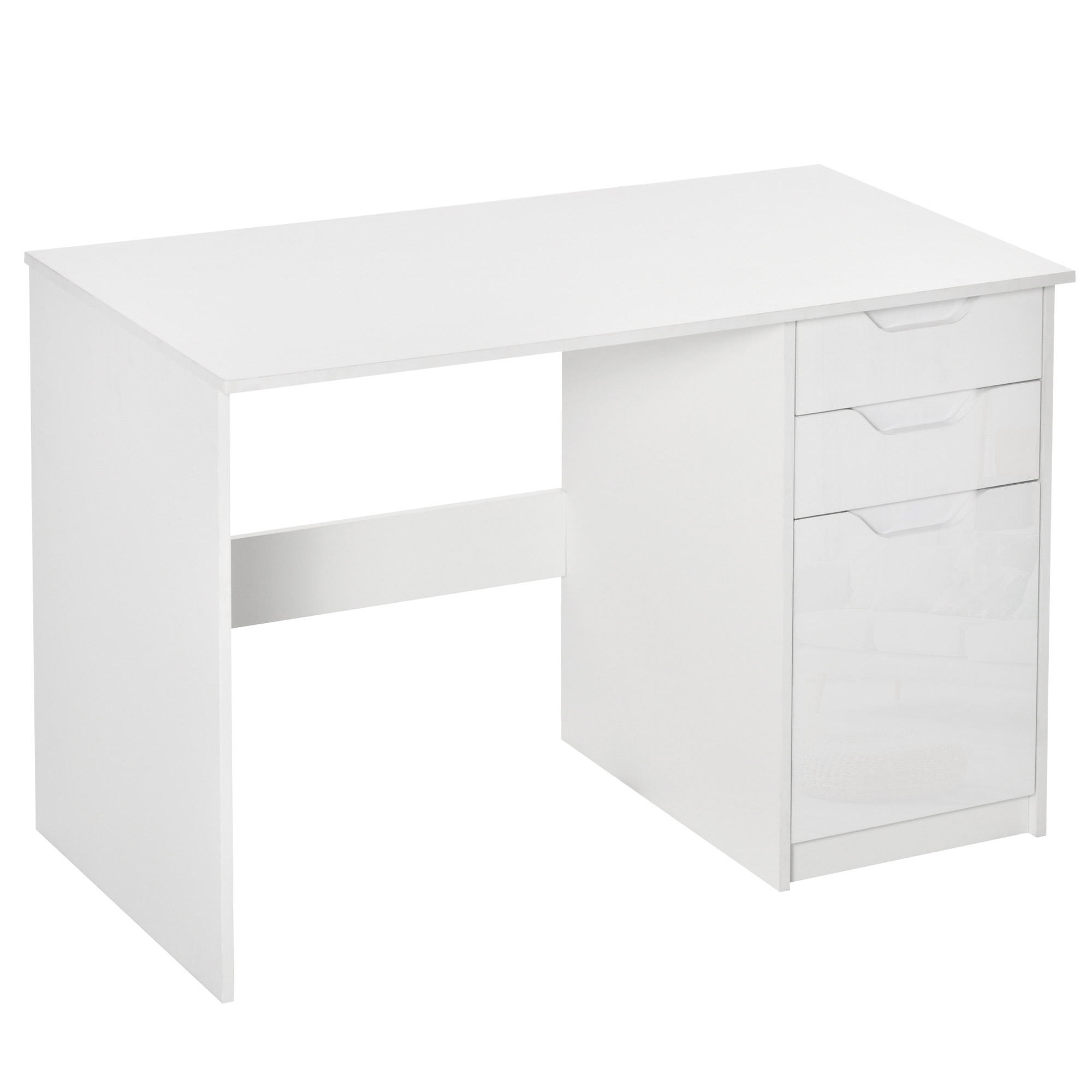 Bureau en bois avec tiroir et placard leira Couleur blanc Concept