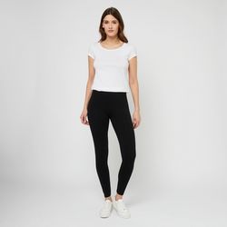 INEXTENSO Legging noir uni femme pas cher Auchan