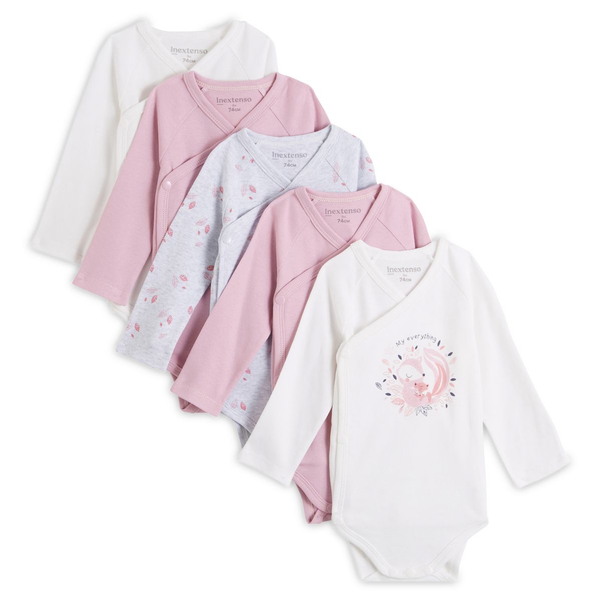 INEXTENSO Body beige en coton bébé fille pas cher 