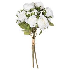 Bouquet de Fleurs  14 Roses  40cm Blanc