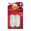 CENTRALE BRICO Lot de 2 crochets adhésif Plastique design, COMMAND, blanc 1.3 kg