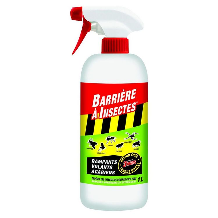 BARRIERE A INSECTES Spray anti-insectes rampants volants et acariens 1l pas  cher 