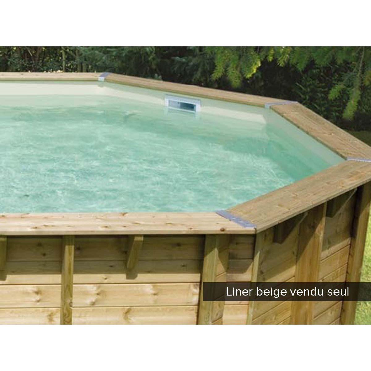 Ubbink Liner seul Beige pour piscine bois Linéa 8,00 x 5,00 x 1,40 m - Ubbink