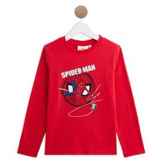 SPIDERMAN T-shirt manches longues garçon (Rouge )