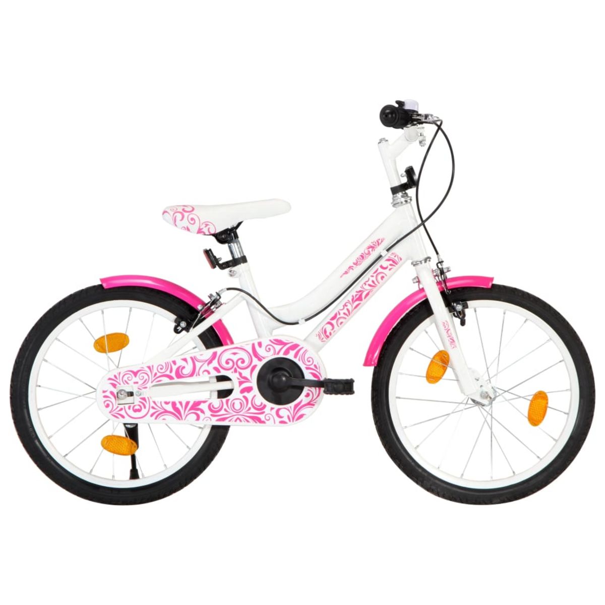 VIDAXL Velo pour enfants 18 pouces Rose et blanc pas cher Auchan