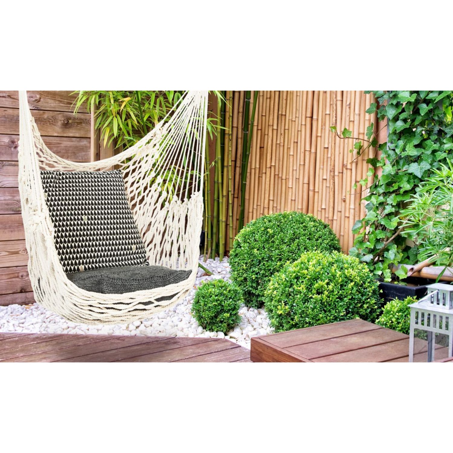 Sobuy Ogs42-mi Chaise Suspendue À Franges En Corde De Coton, Hamac Suspendu  Macramé, Fauteuil Balançoire