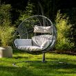 GARDENSTAR Fauteuil oeuf suspendu acier galet