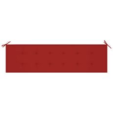 Coussin de banc de jardin Rouge 180 x 50 x 3 cm