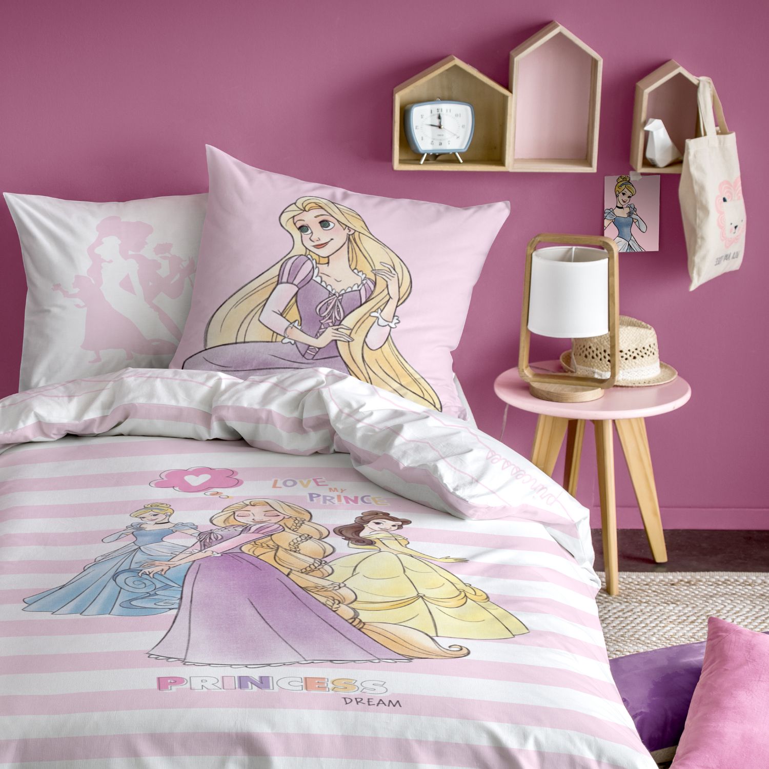 Housse de couette enfant - Princesses / Princesse / Princess - 140x200 cm -  1 personne