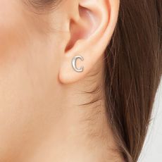 Boucles d'oreilles lettre C par SC Bohème