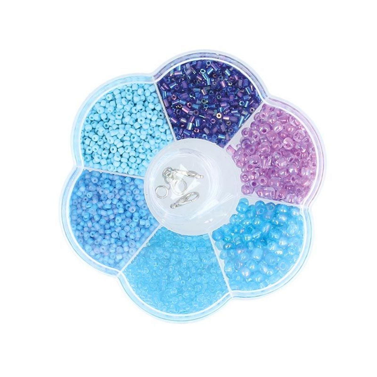 Artemio Assortiment de perles en plastique bleu - 130 g
