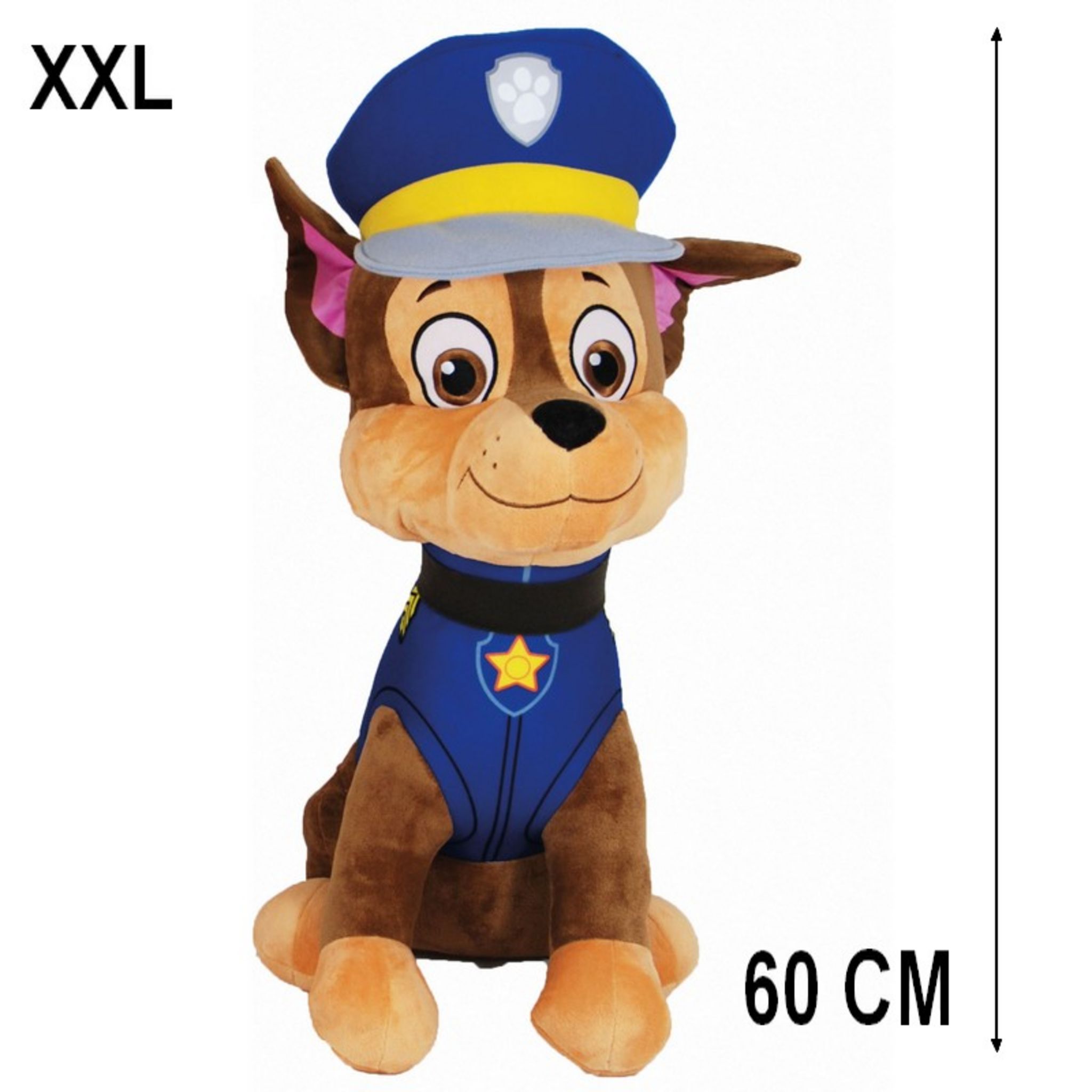 Geante !!!! Peluche Chase La Pat Patrouille Chase 60 cm XXL pas