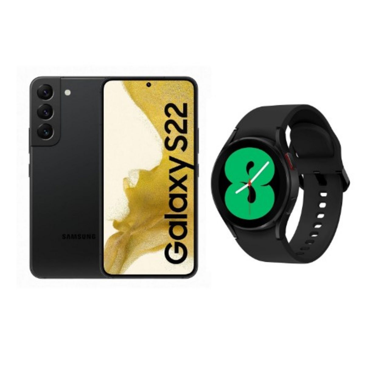 Galaxy S22 128 Go Noir Montre connect e Samsung Watch 4 40 mm Noir