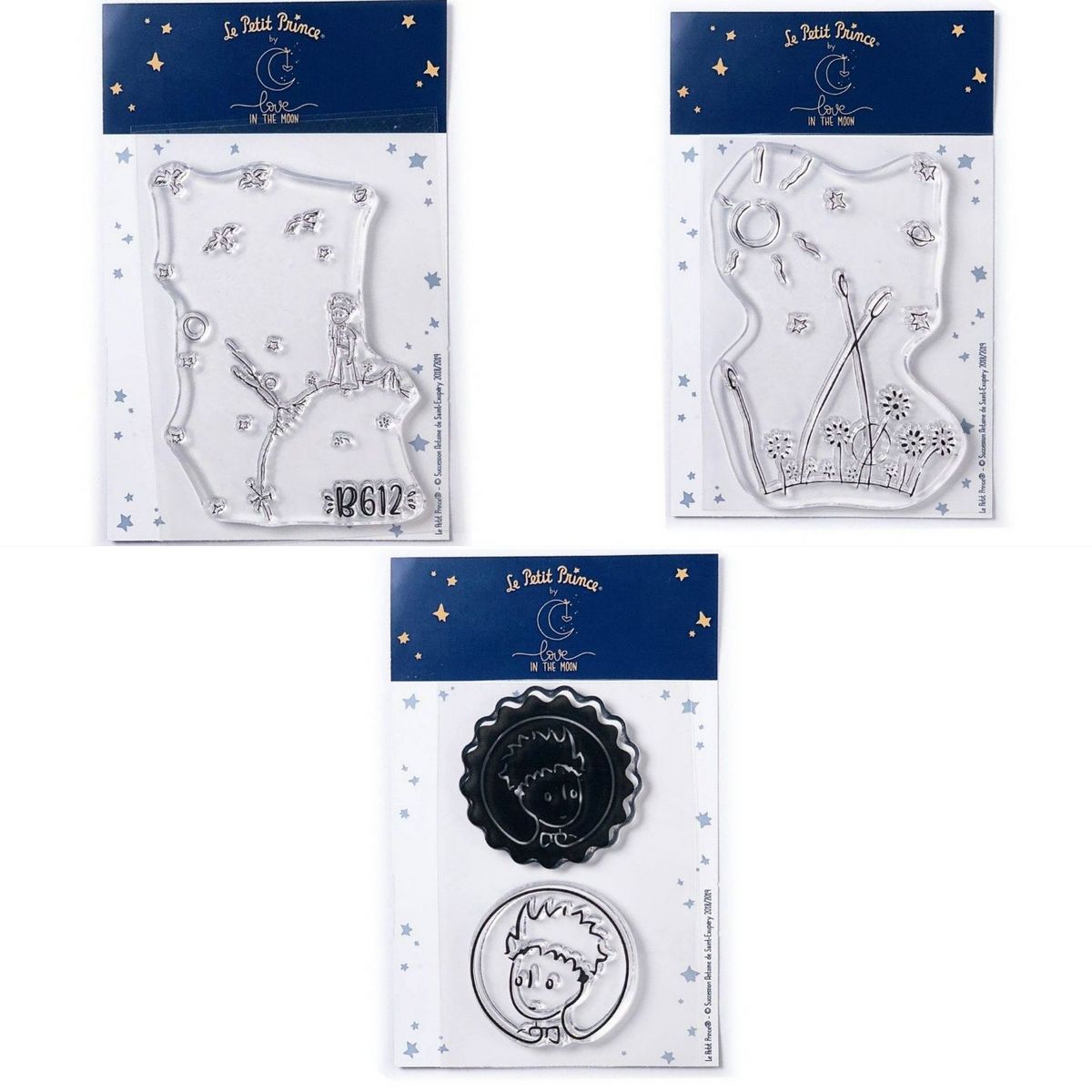 Youdoit 4 Tampons transparents Le Petit Prince et Astéroïd + Paysage + Portraits