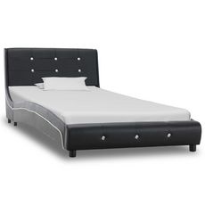 Cadre de lit Noir Similicuir 90 x 200 cm